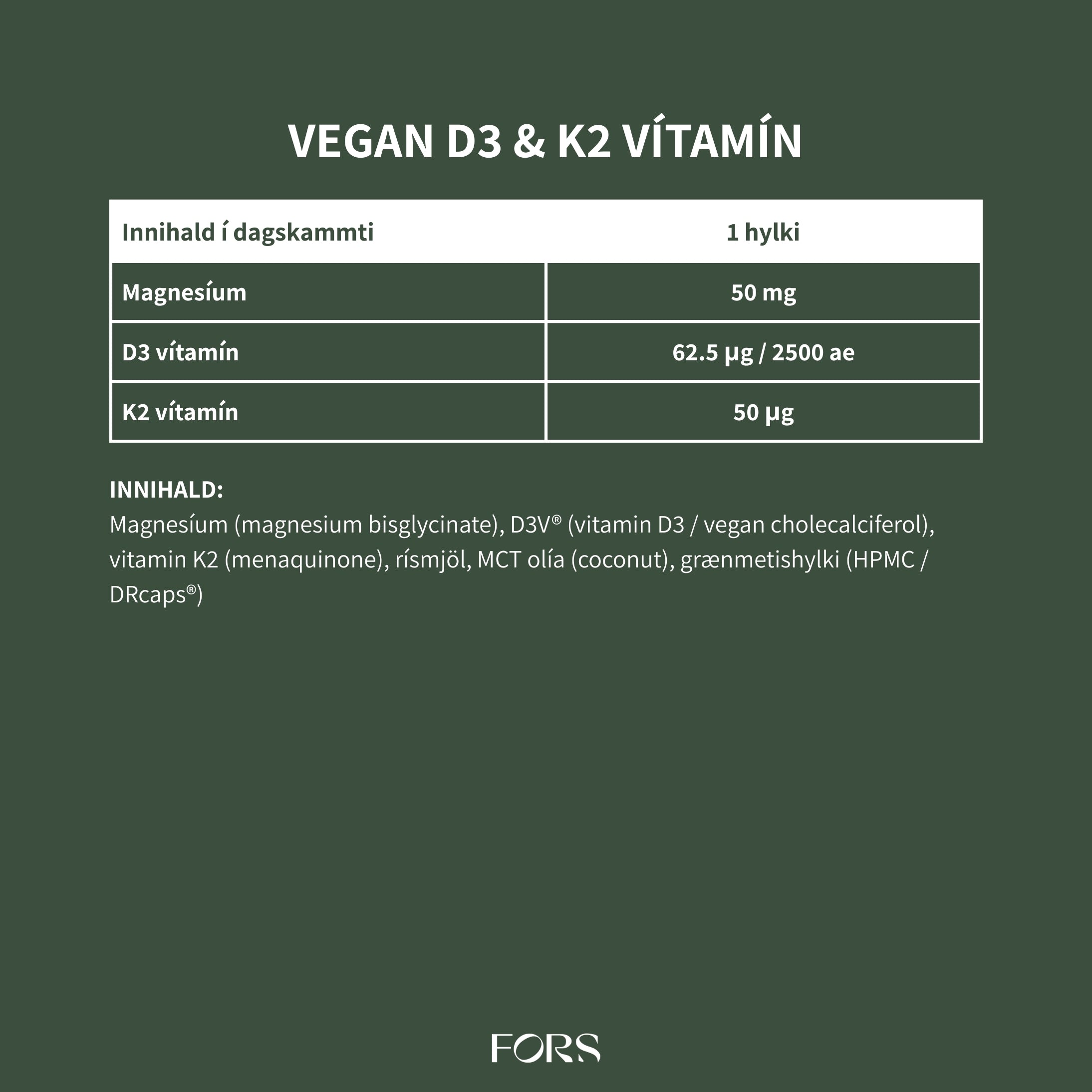 Vegan D3 & K2 vítamín Nordbo