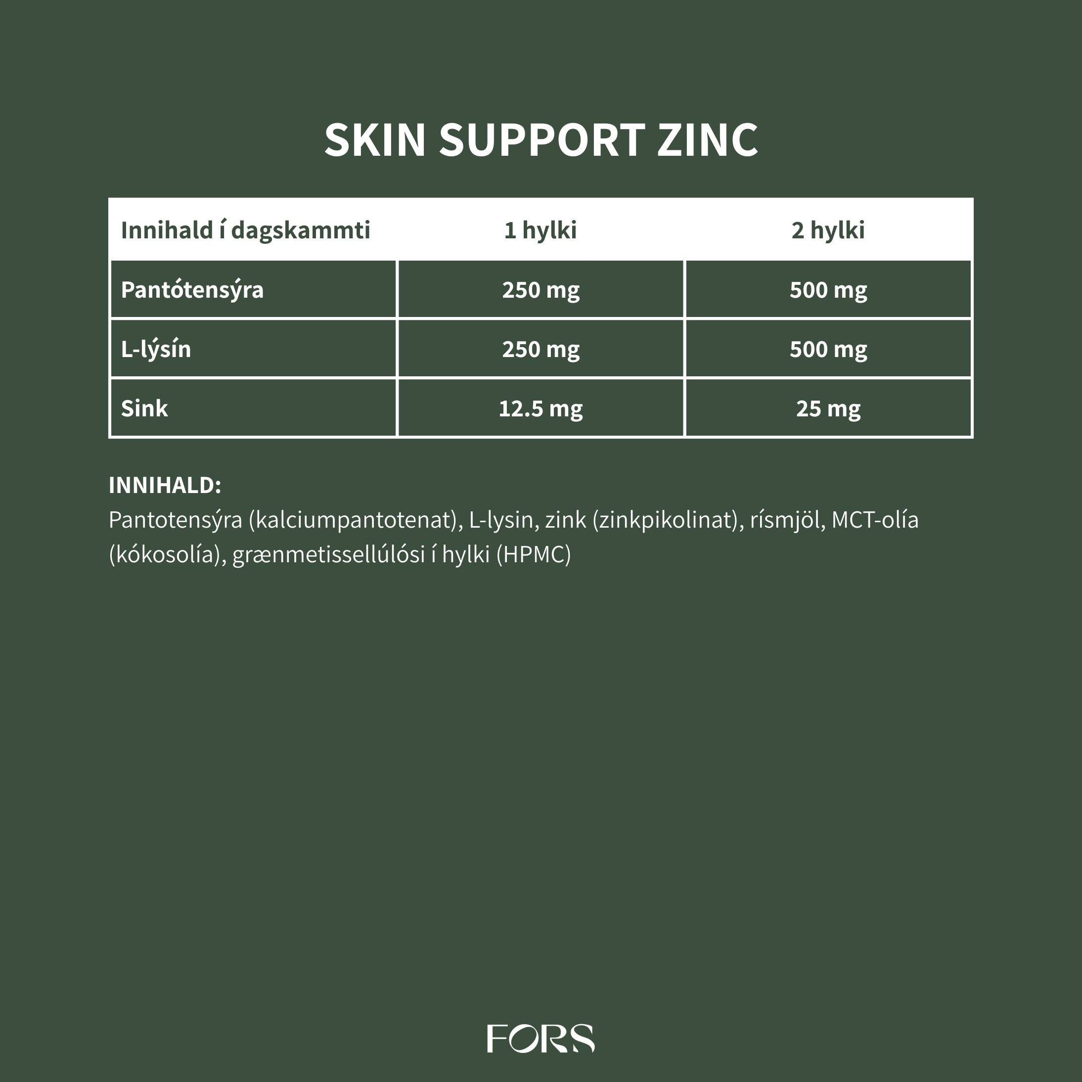 Skin Support ZINK