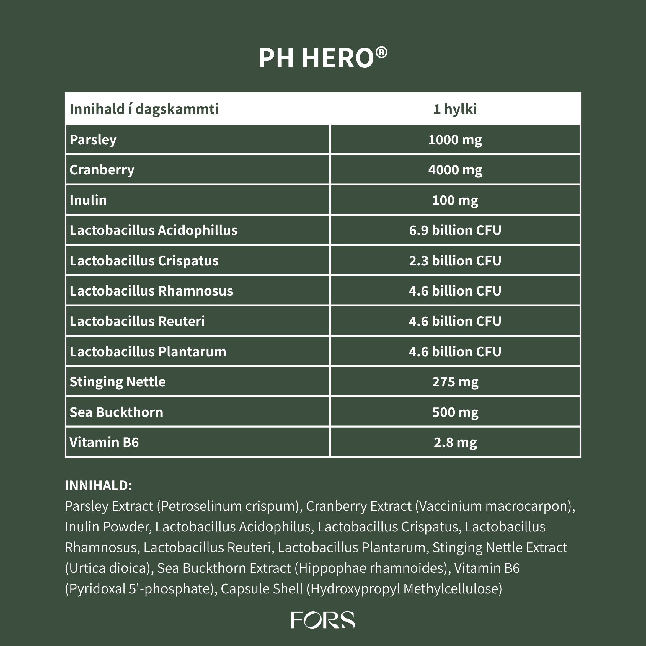 pH Hero® heilbrigði kvenlíkamans (leggöng og þvagblaðra)