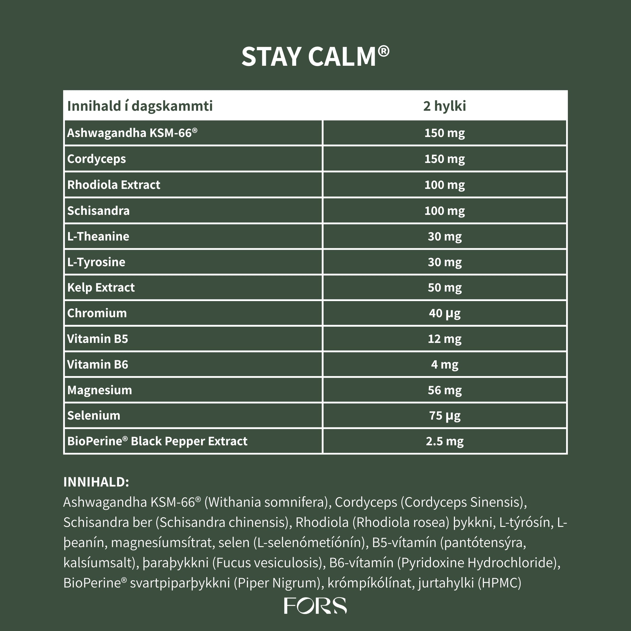 Stay Calm® - fyrir jafnvægi og andlega vellíðan