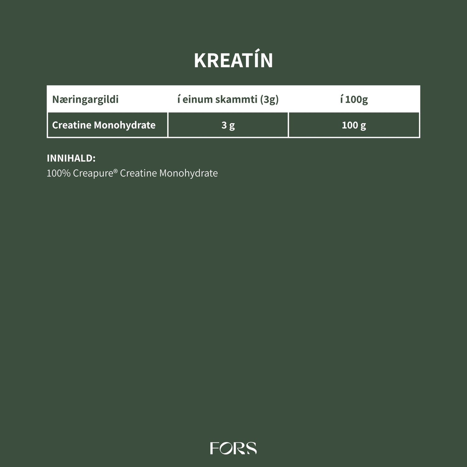 Kinetica Kreatín - Án bragðefna