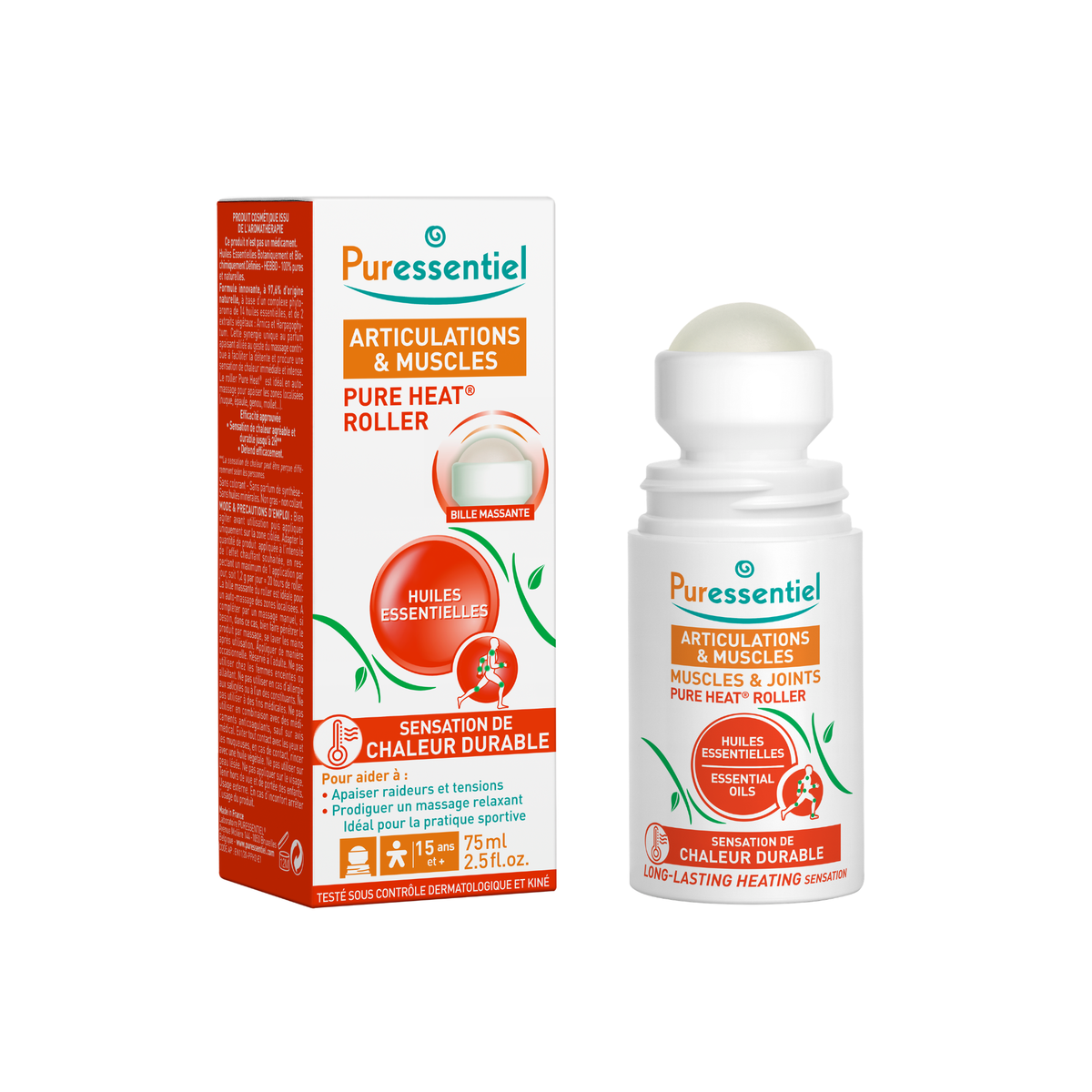 Puressentiel Vöðva- og liðastifti PURE HEAT® (Roll-On)