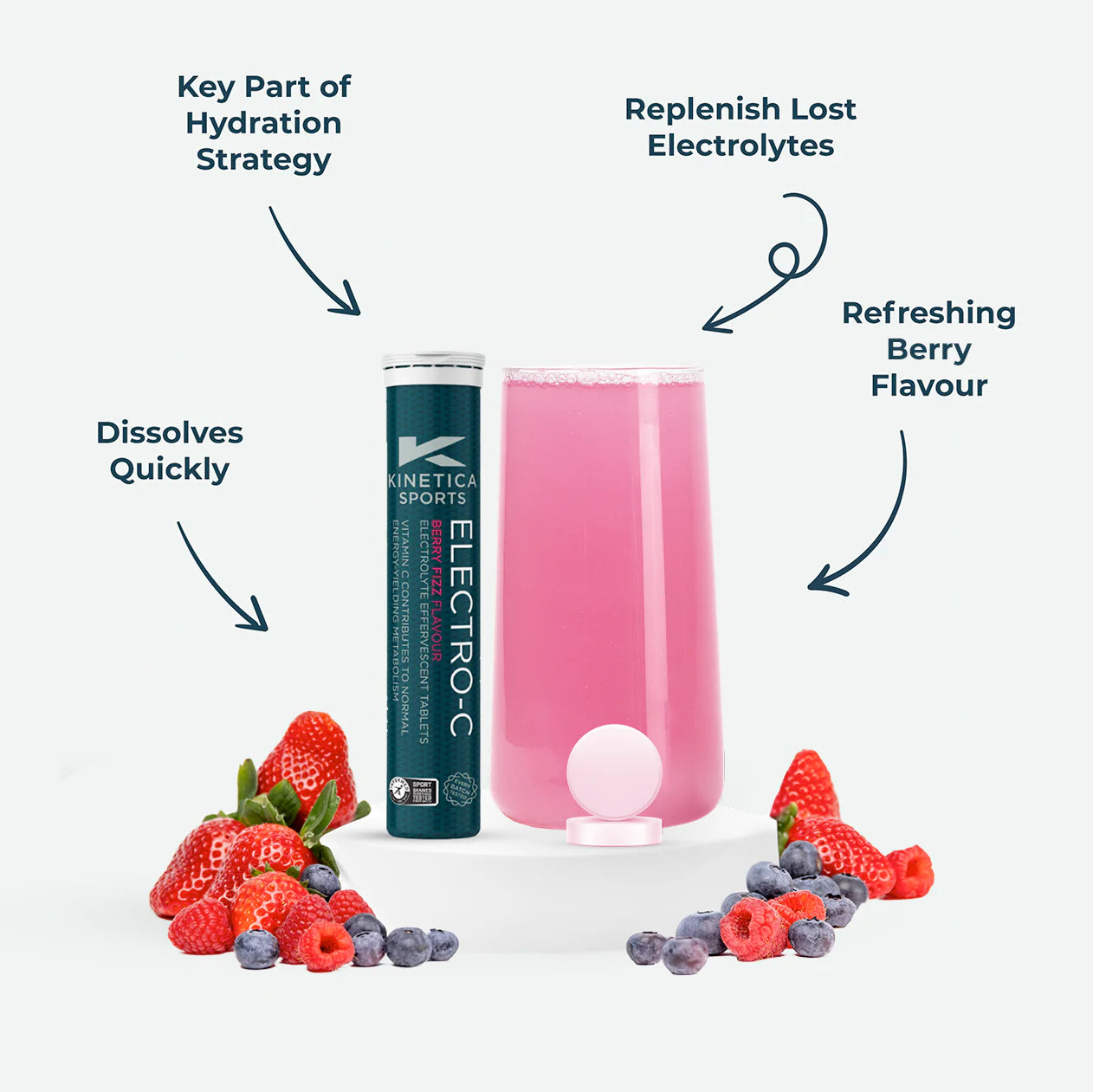 Kinetica Electrolytes - Steinefnasölt með C-vítamíni