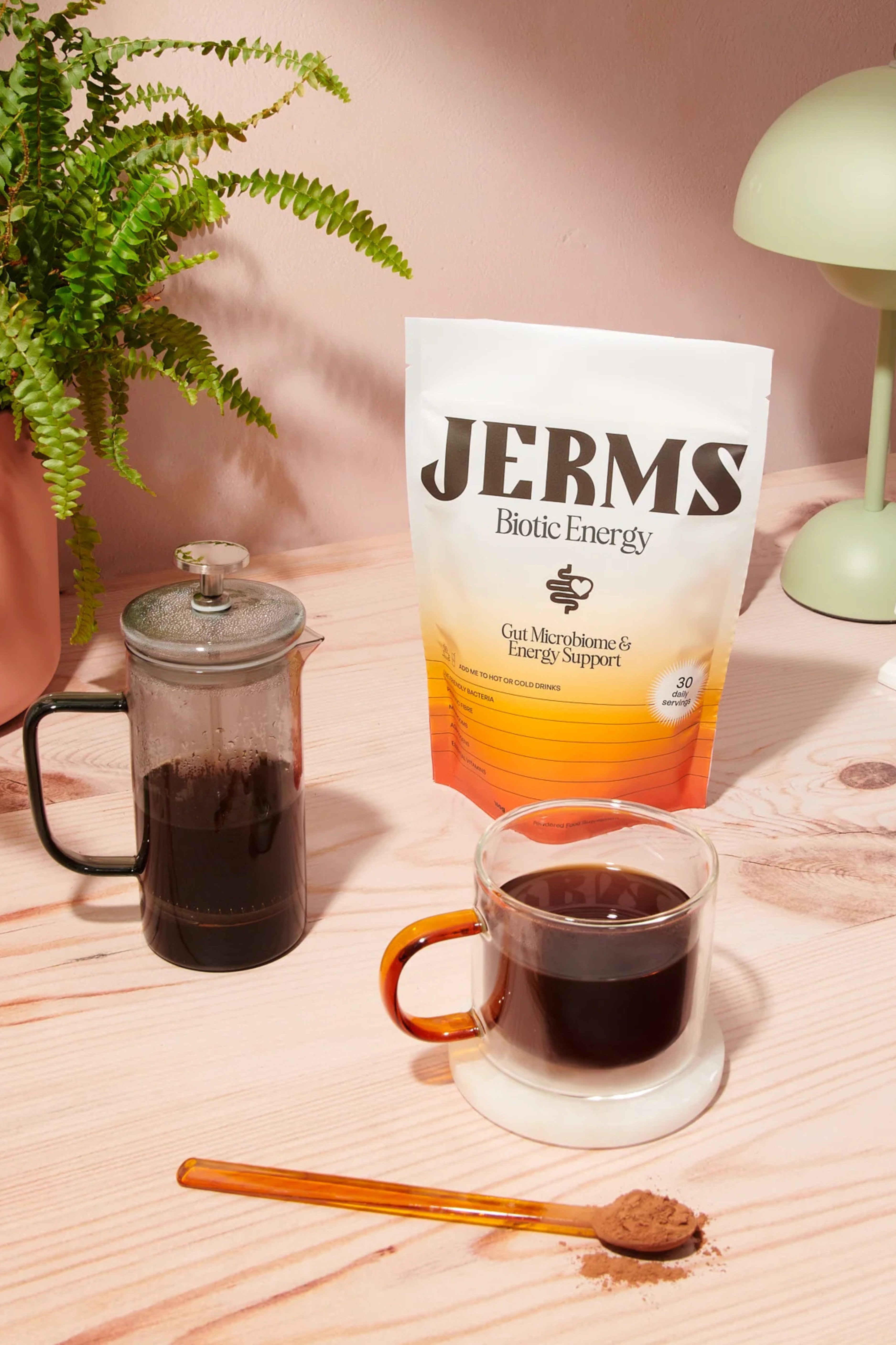 JERMS Biotic Energy - góðgerlar, lífvirkir sveppir & adaptogens