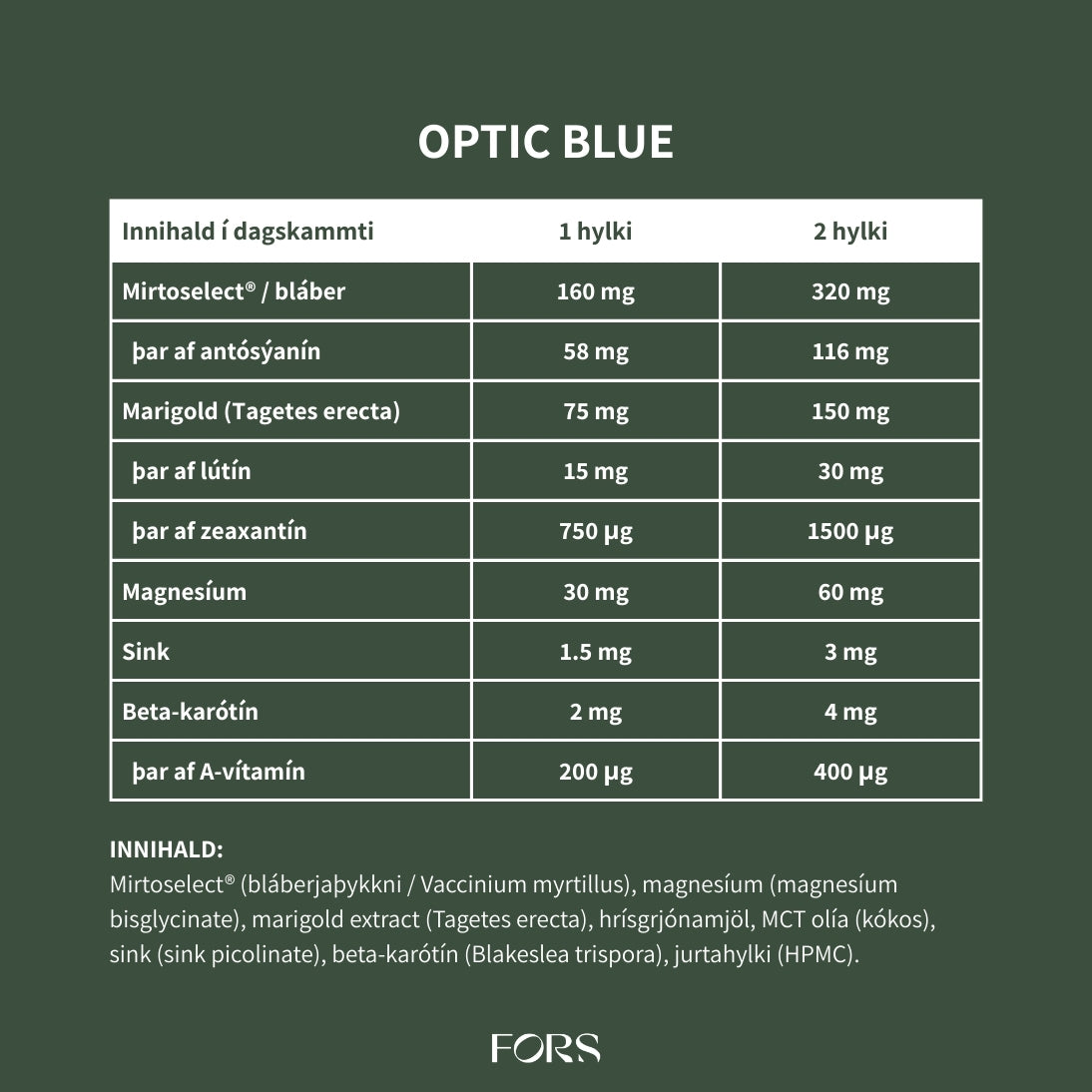 Optic Blue Nordbo (Augnheilsa)