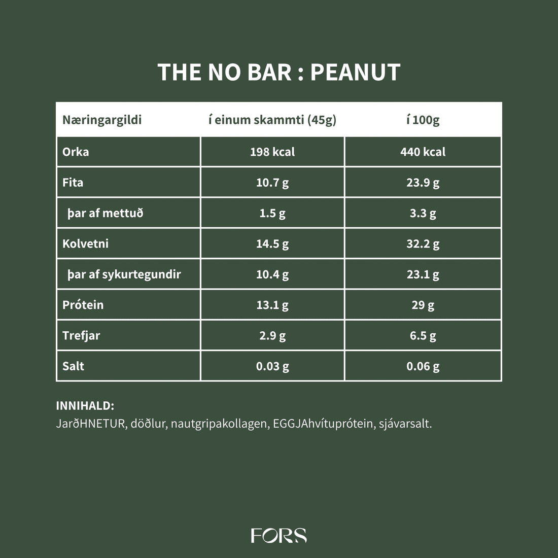 The No Bar - Próteinstykki - Peanut