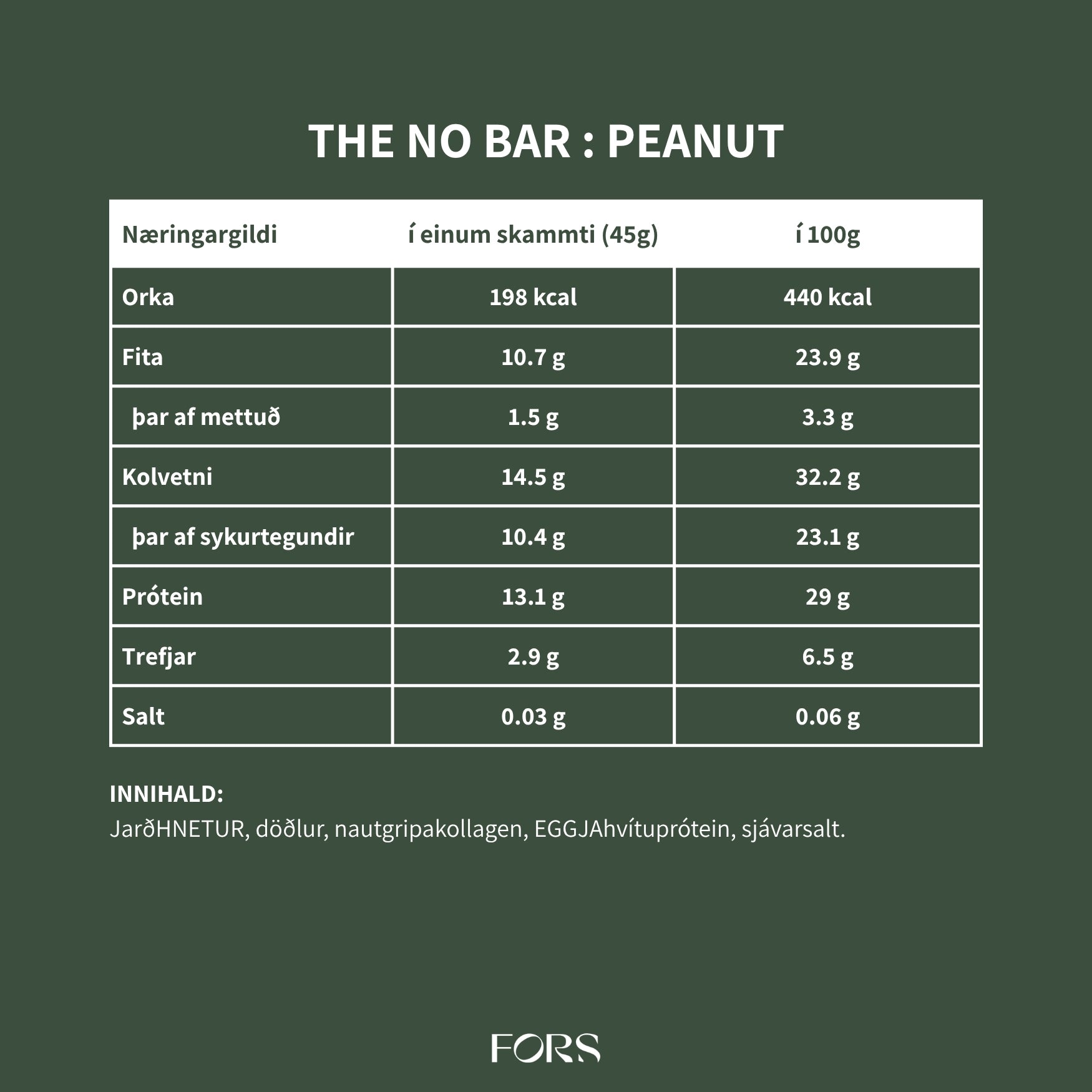 The No Bar - Próteinstykki - Peanut