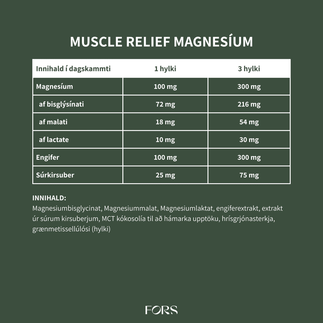 Muscle Relief Magnesium Nordbo