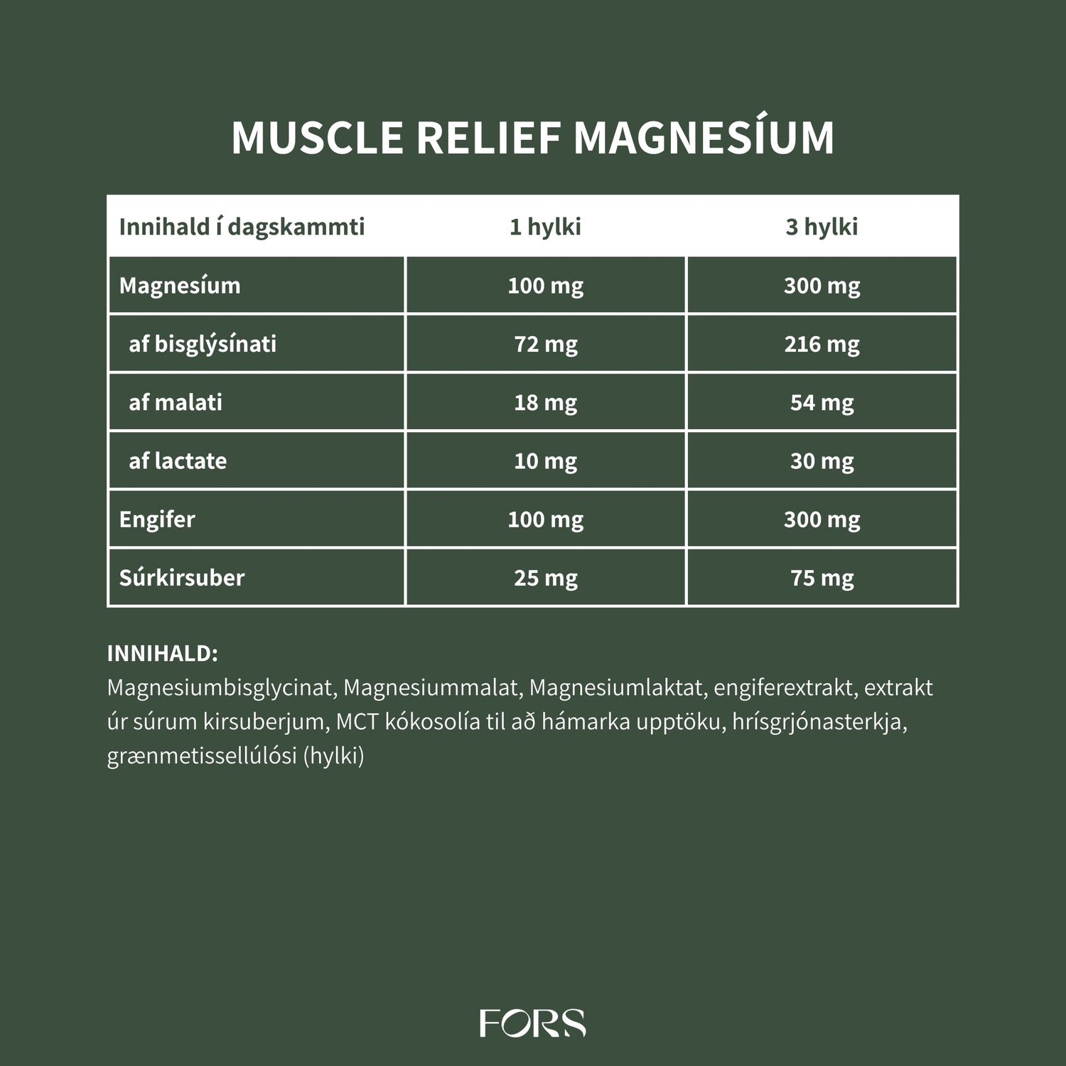 Muscle Relief Magnesium Nordbo