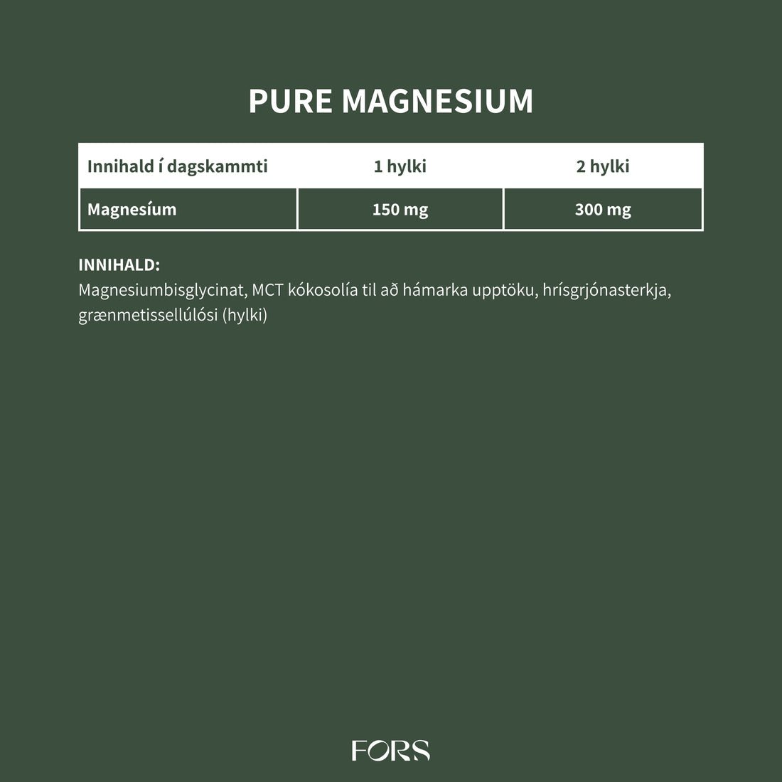 Pure Magnesium Nordbo