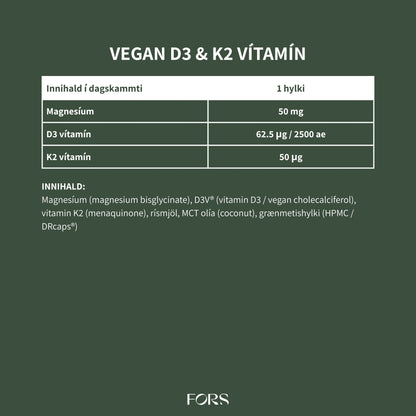 Vegan D3 &amp; K2 vítamín Nordbo