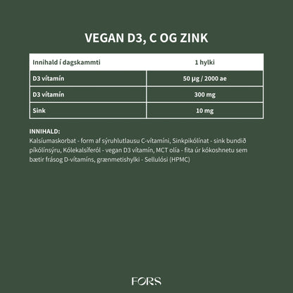 Vegan D3, C and Zink