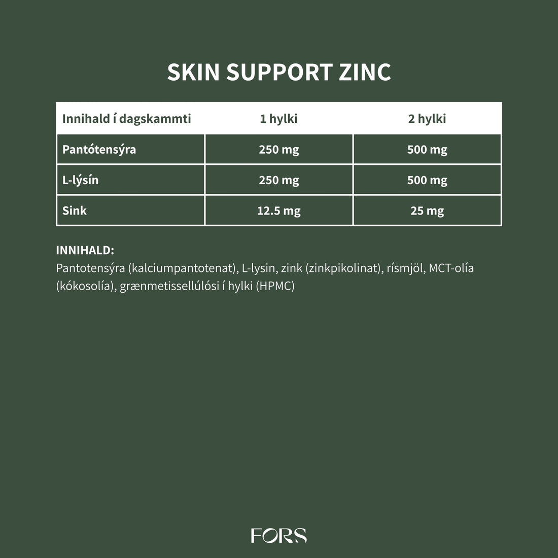 Skin Support ZINK
