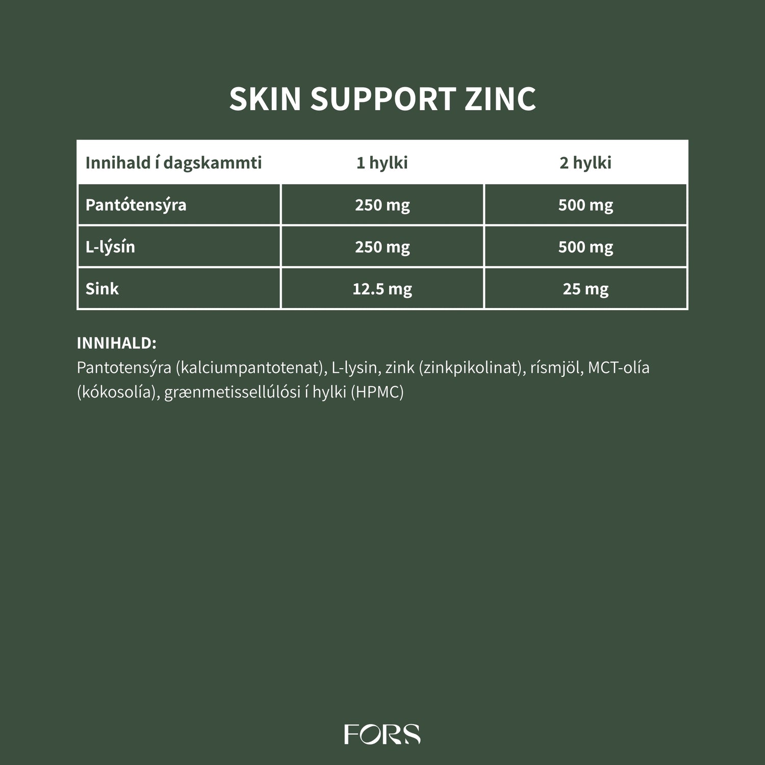 Skin Support ZINK