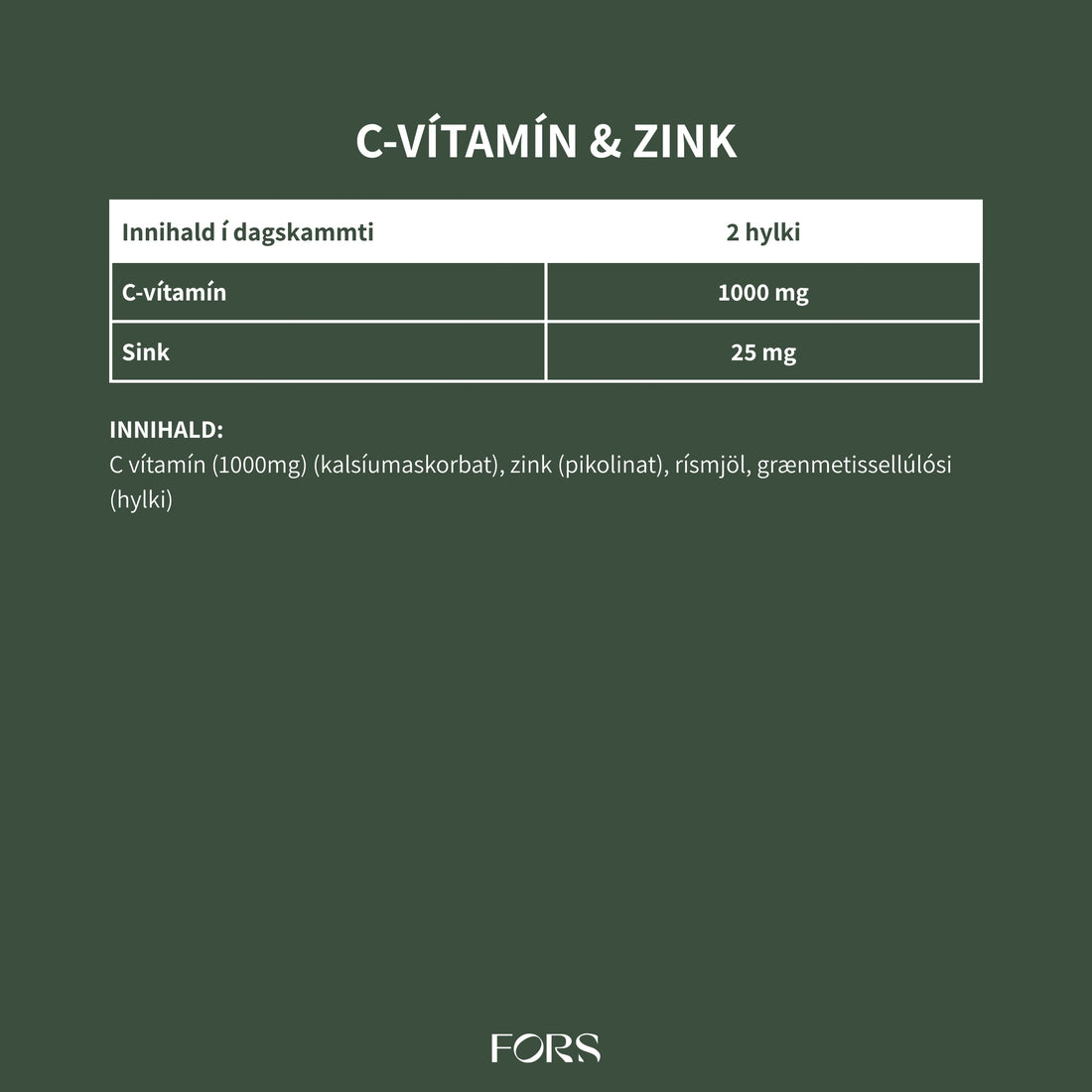 C-vítamín & Zink Nordbo