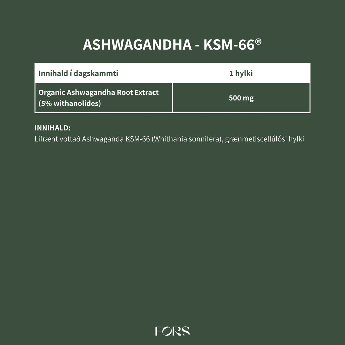 Ashwagandha - KSM-66®