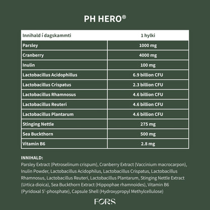 pH Hero® heilbrigði kvenlíkamans (leggöng og þvagblaðra)