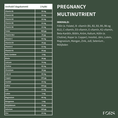 Pregnancy Multinutrient (Vítamín á meðgöngu)