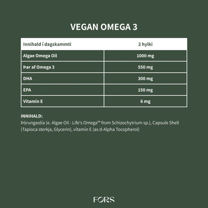 Vegan Omega 3 - þörungaolía