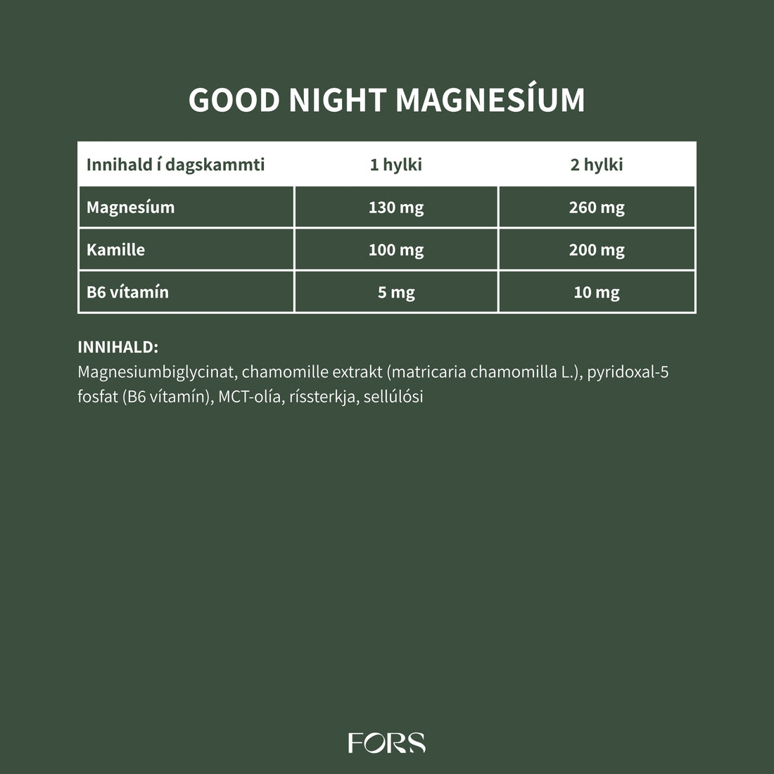 Good Night Magnesíum Nordbo