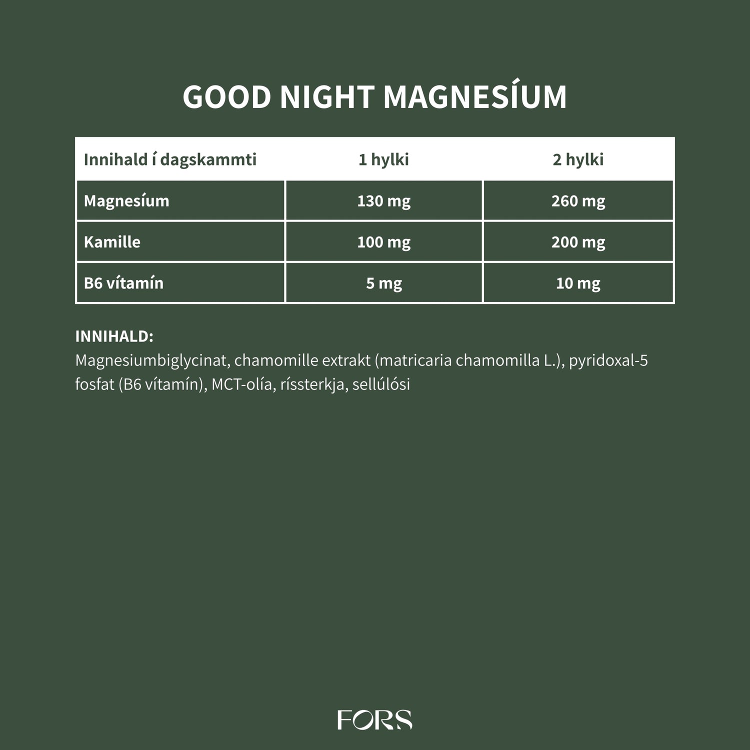 Good Night Magnesium Nordbo