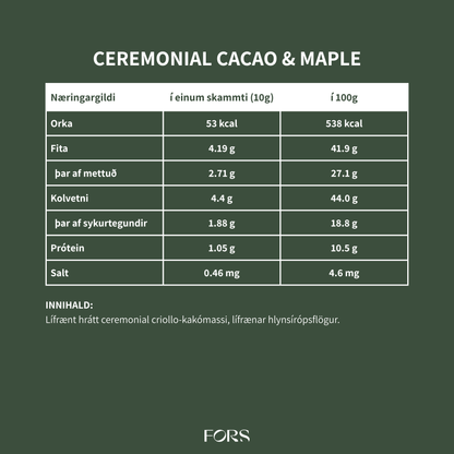 Ceremonial Cacao &amp; Maple