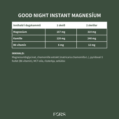 Good Night Magnesium - Instant Powder - Nordbo