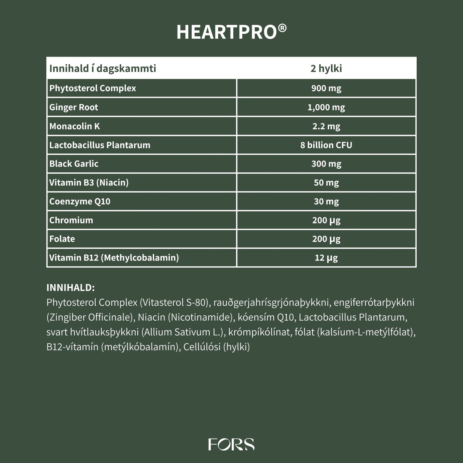 HeartPro - fyrir hjartaheilsu &amp; kólesteról