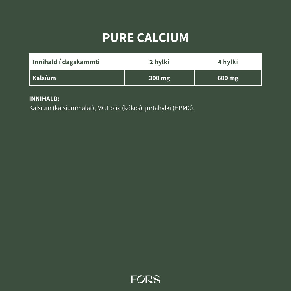 Pure Calcium Nordbo (Kalsíum)
