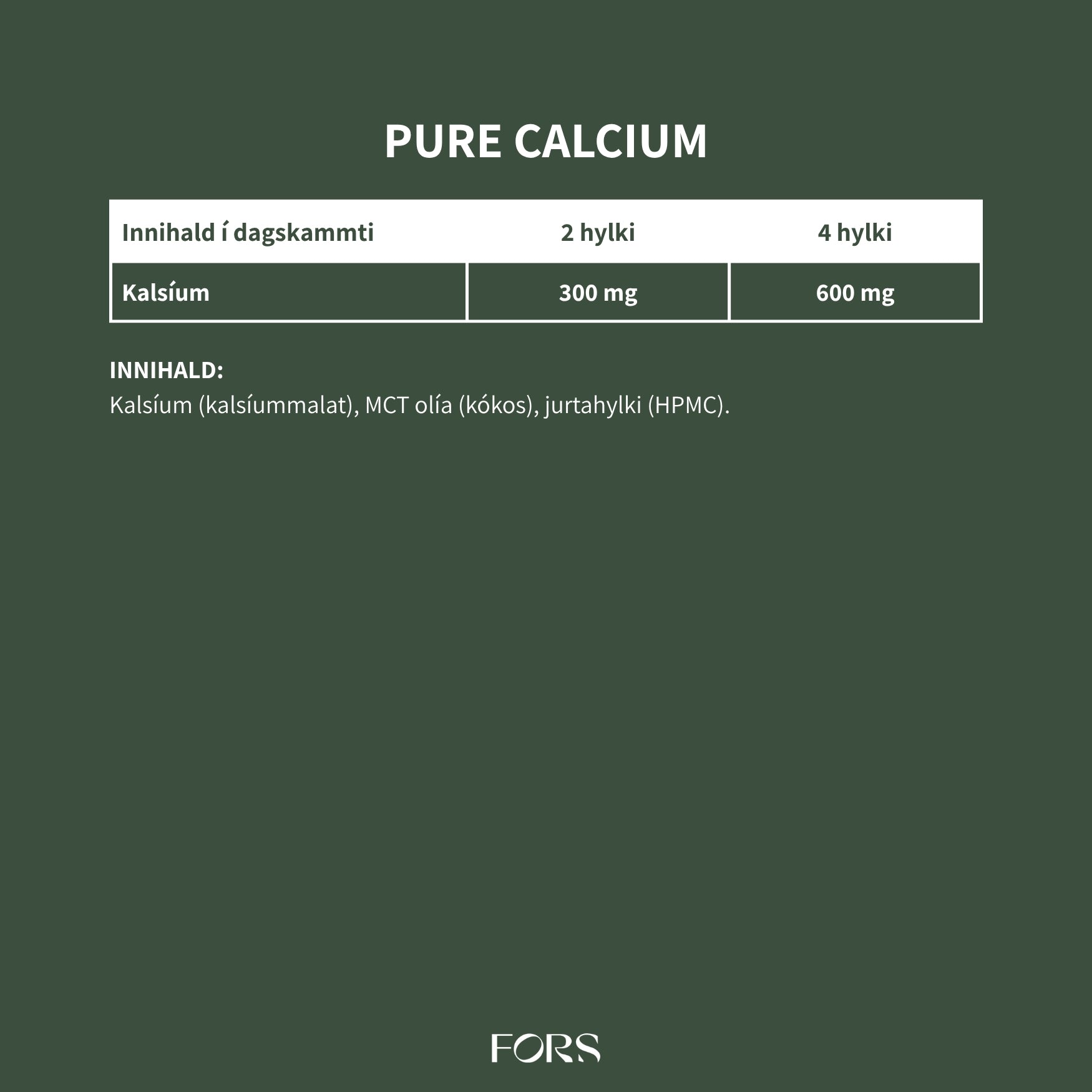 Pure Calcium Nordbo (Kalsíum)