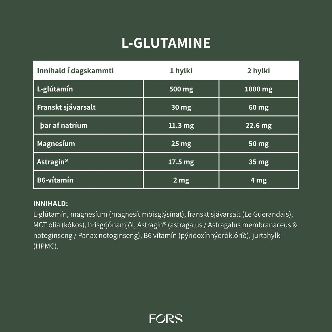 L-glutamine Synergy Nordbo